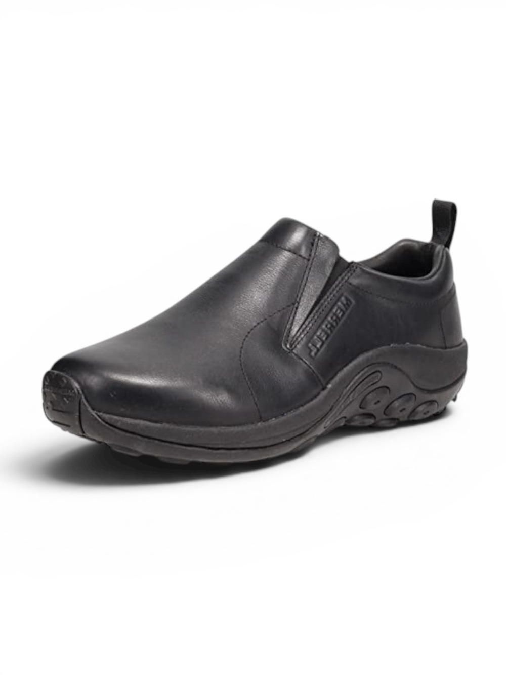 Merrell Jungle Moc Black Leather Slip On Comfort Work Shoes Men’s 12